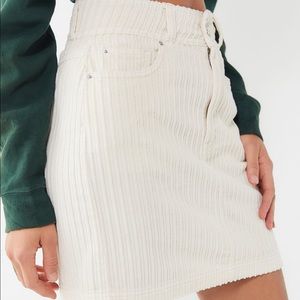 White corduroy skirt